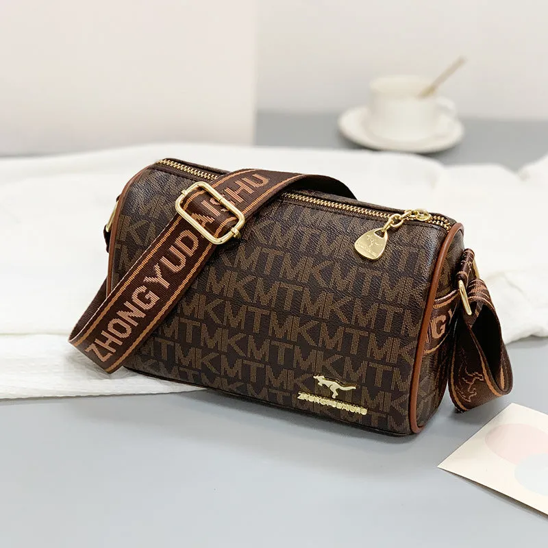 Fashion Printed Boston Simple Versatile Large Capacity To Shoulder Bags