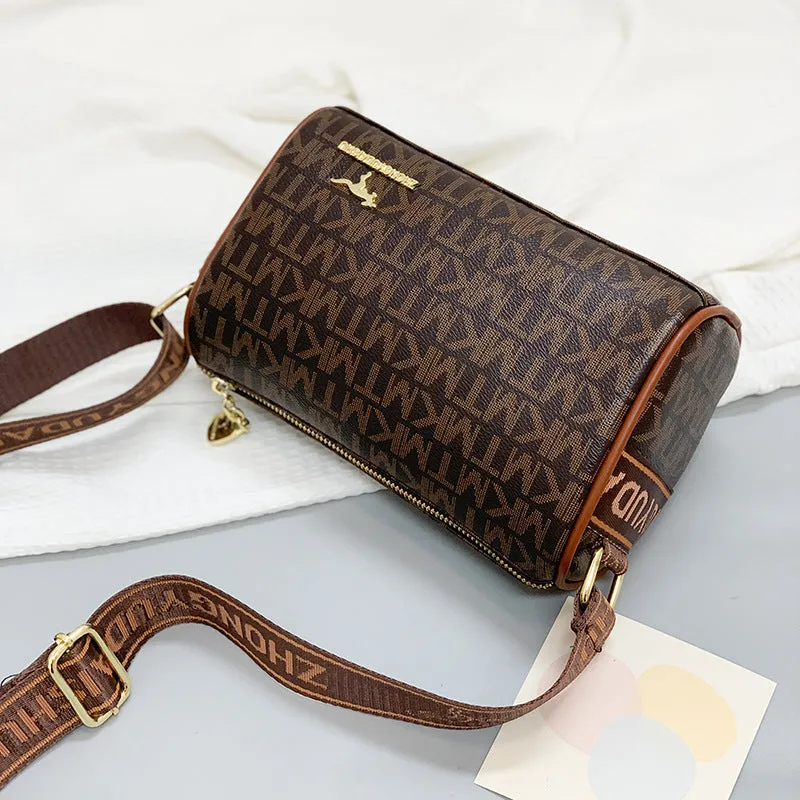 Fashion Printed Boston Simple Versatile Large Capacity To Shoulder Bags