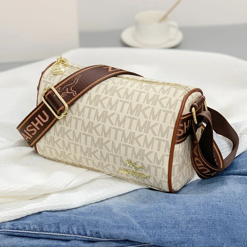 Fashion Printed Boston Simple Versatile Large Capacity To Shoulder Bags