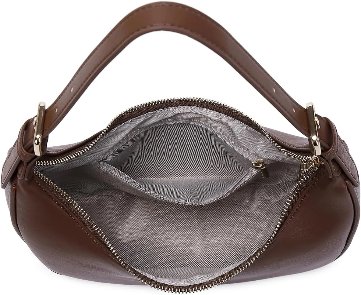 Fashion Small Crescent Underarm Shoulder Bag for Women Trendy Purse Hobo Handbags Clutch Crossbody Bag
