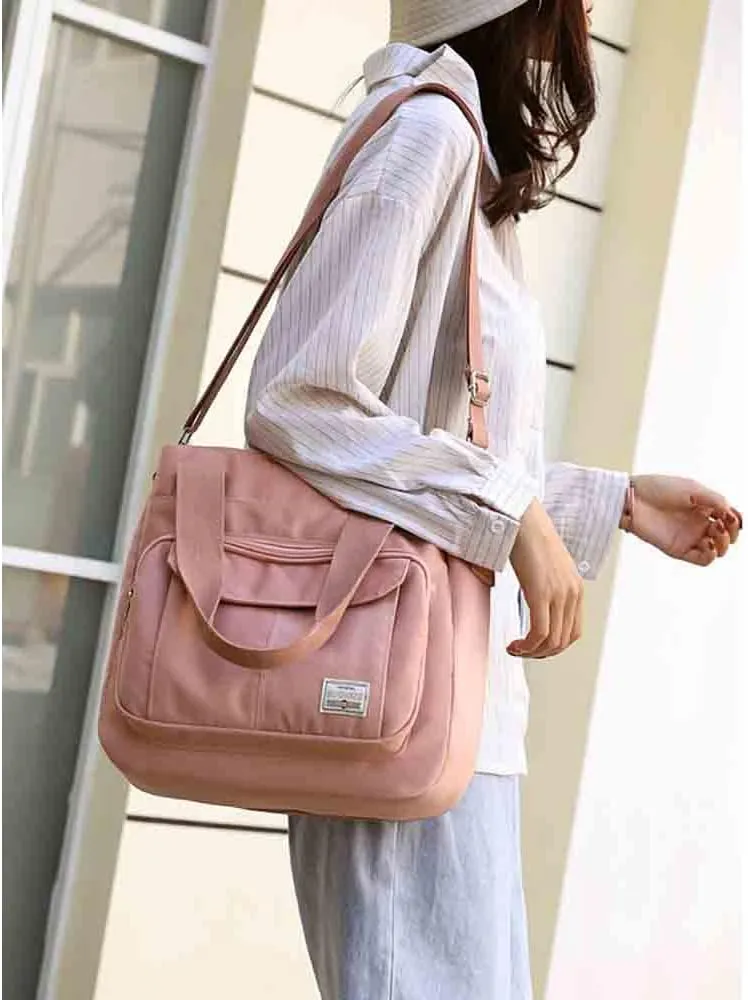 Fashion Women's Canvas Bag Mommy Large Capacity Crossbody Bag Nylon Casual Women's Shoulder Bag
