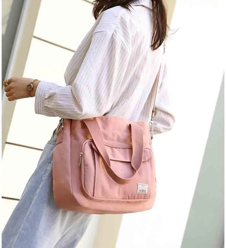 Fashion Women's Canvas Bag Mommy Large Capacity Crossbody Bag Nylon Casual Women's Shoulder Bag