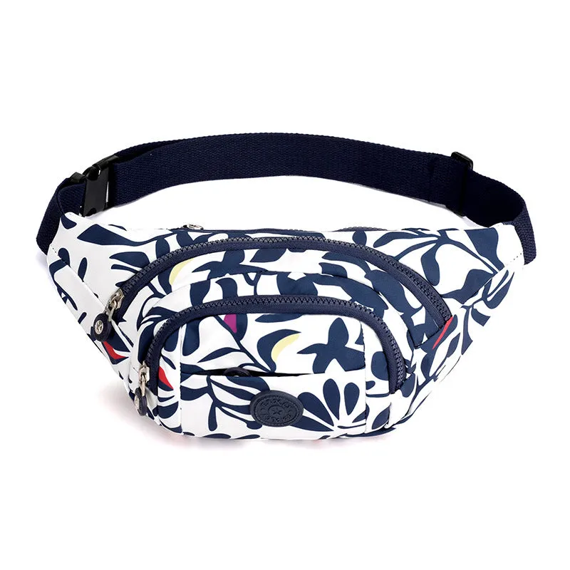 Female Fashion Printed Nylon Fabric Mobile Crossbody Bags