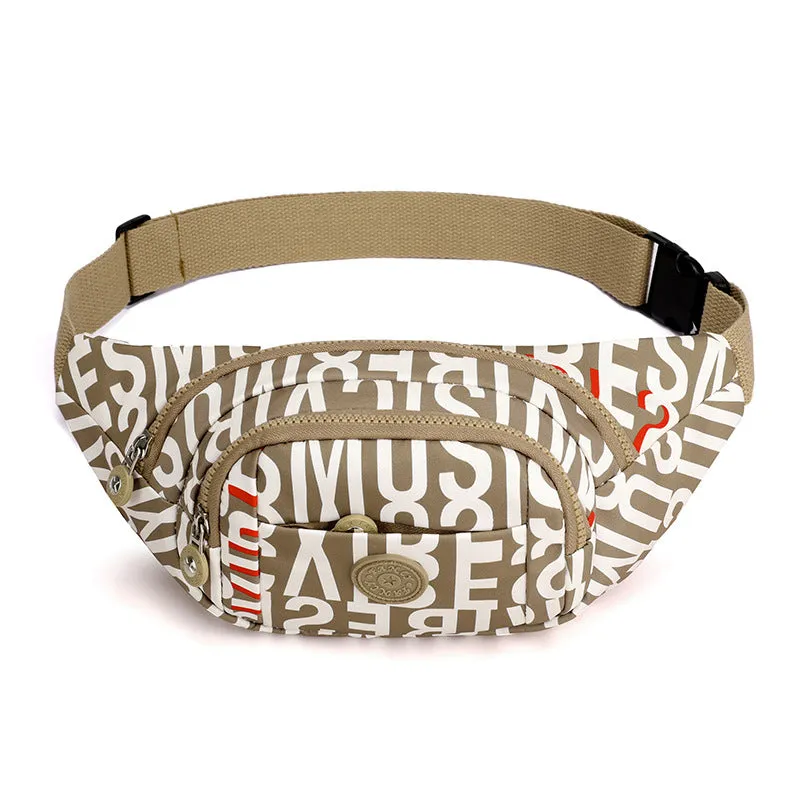 Female Fashion Printed Nylon Fabric Mobile Crossbody Bags
