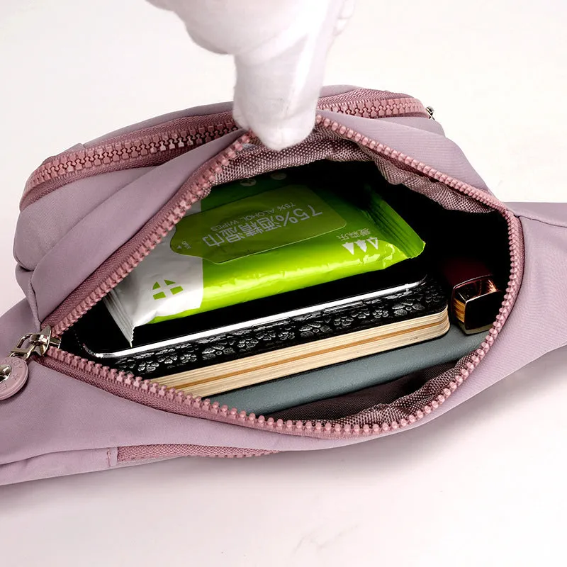 Female Fashion Printed Nylon Fabric Mobile Crossbody Bags