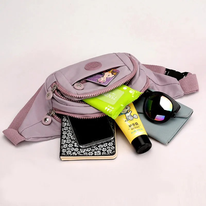 Female Fashion Printed Nylon Fabric Mobile Crossbody Bags