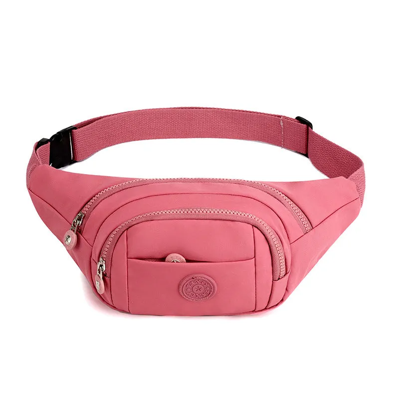 Female Fashion Printed Nylon Fabric Mobile Crossbody Bags