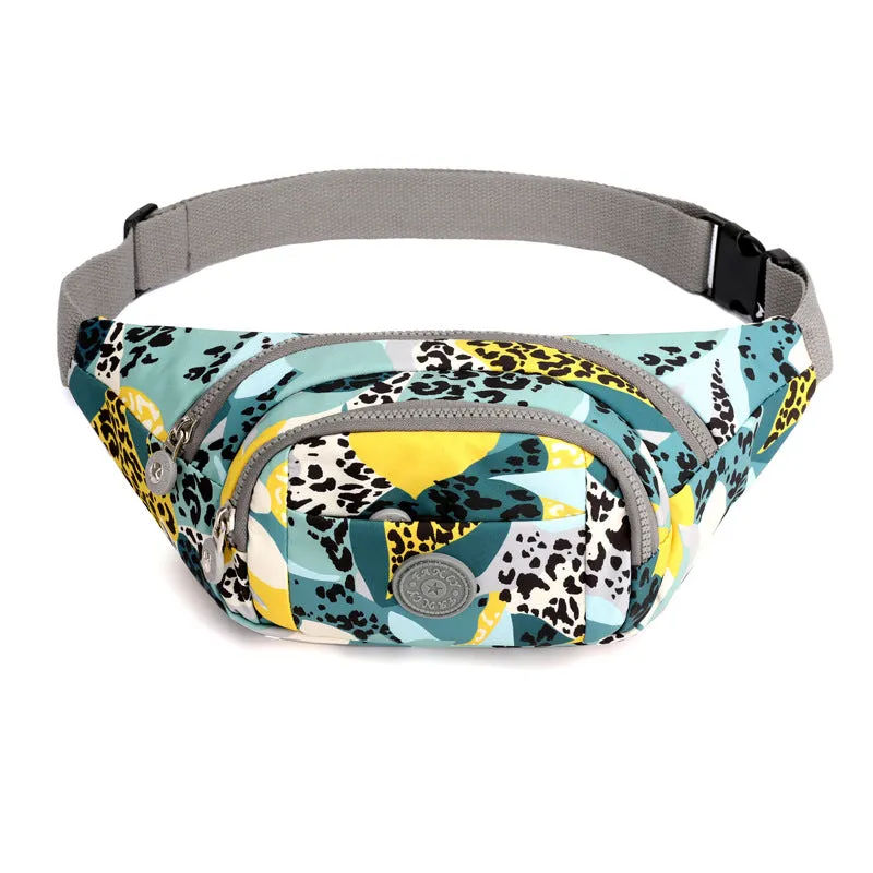Female Fashion Printed Nylon Fabric Mobile Crossbody Bags