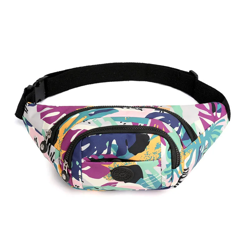 Female Fashion Printed Nylon Fabric Mobile Crossbody Bags