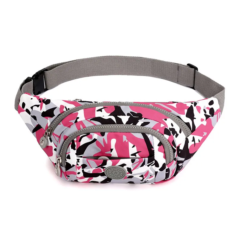 Female Fashion Printed Nylon Fabric Mobile Crossbody Bags