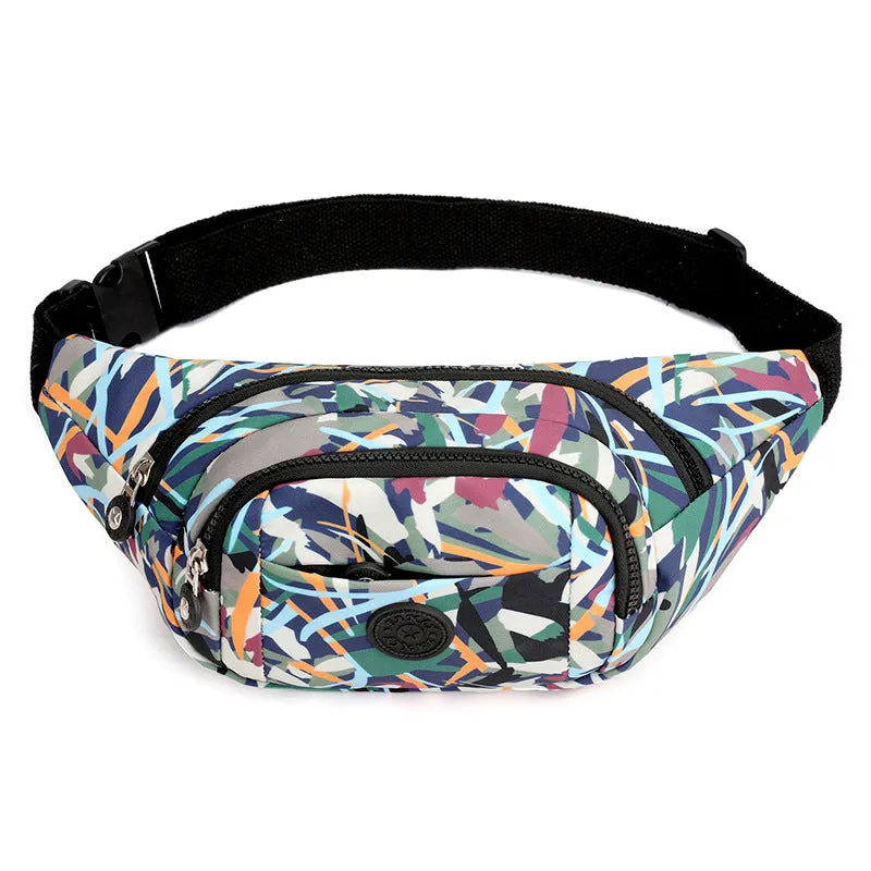Female Fashion Printed Nylon Fabric Mobile Crossbody Bags