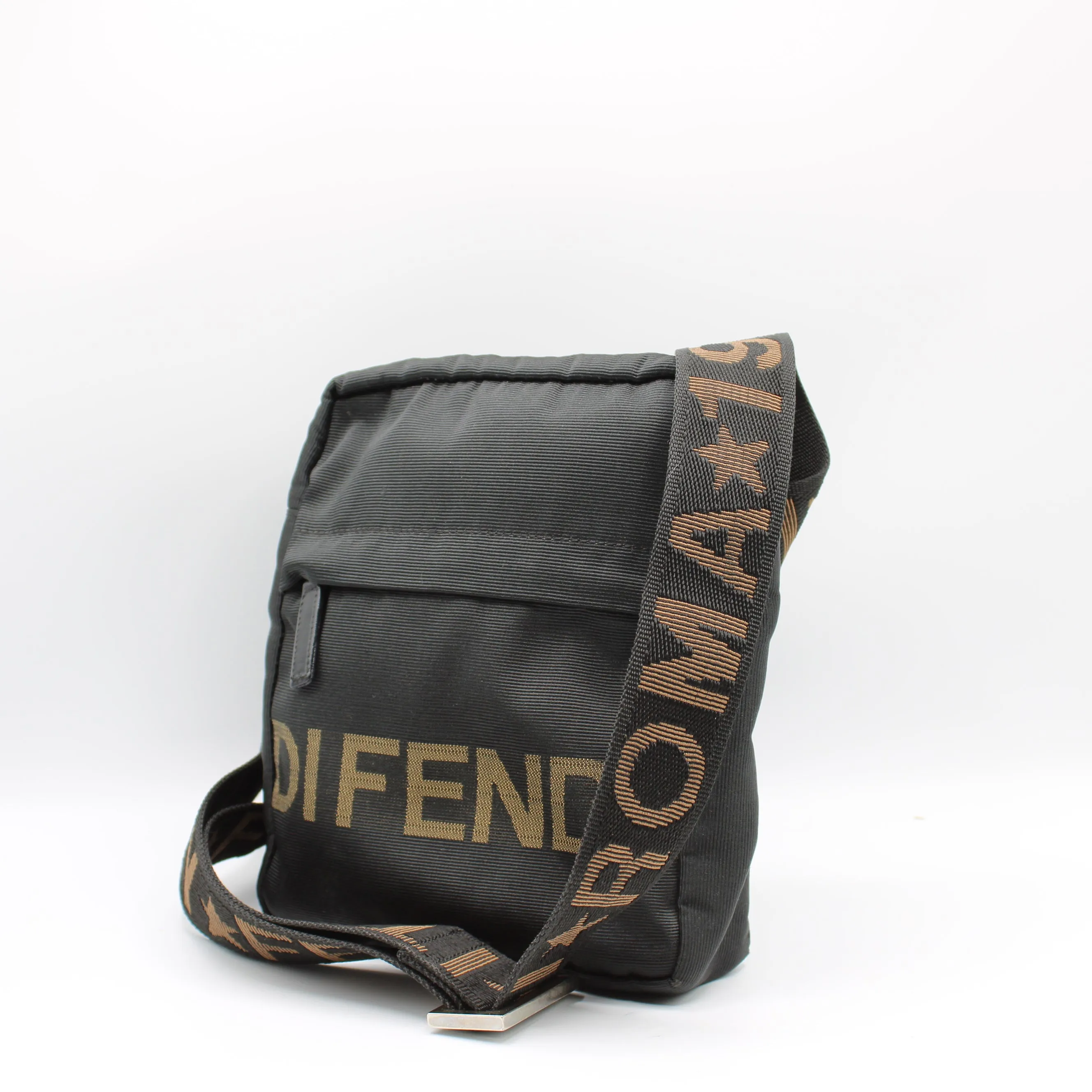 Fendi Black 1925 Roma Logo Crossbody Waist Bag