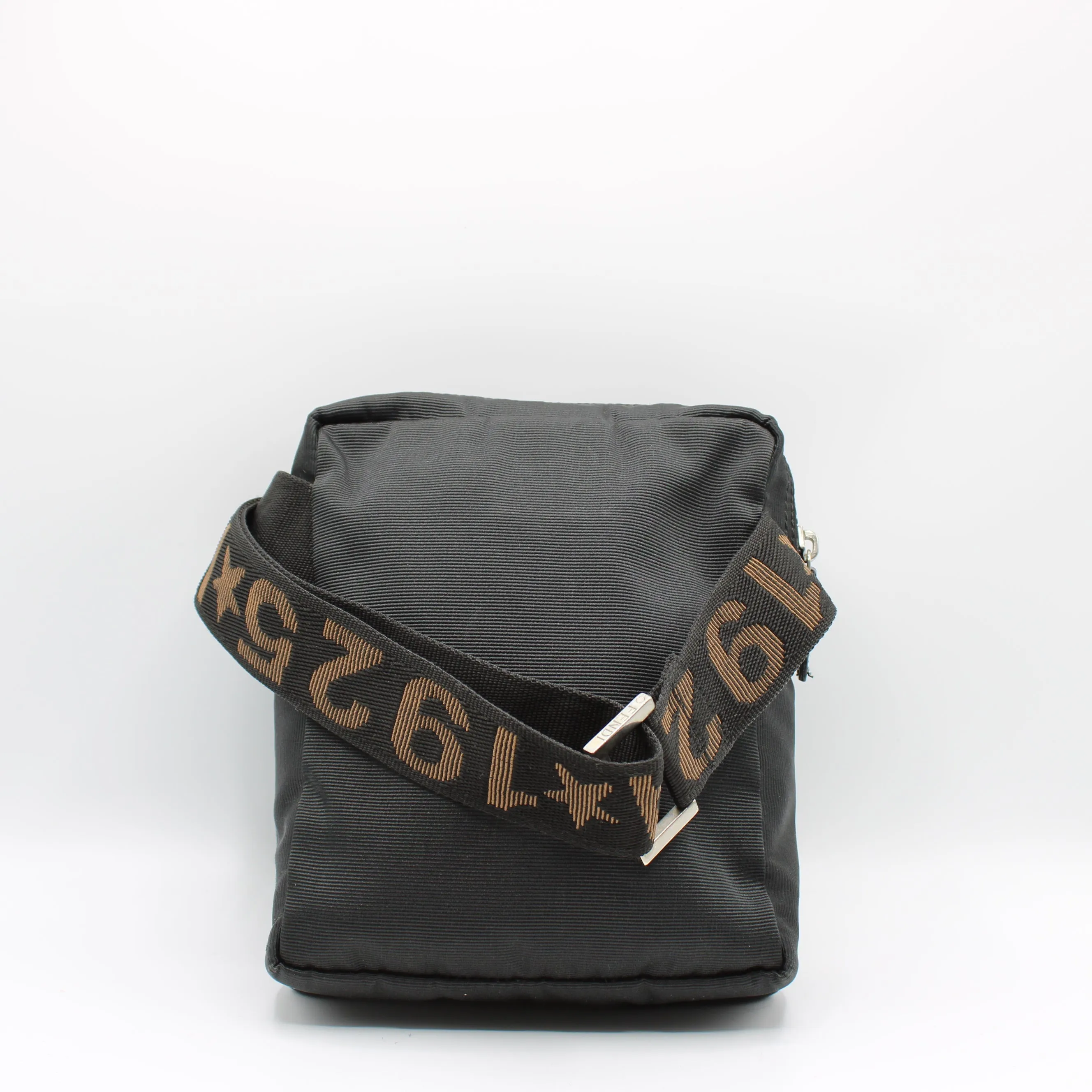 Fendi Black 1925 Roma Logo Crossbody Waist Bag