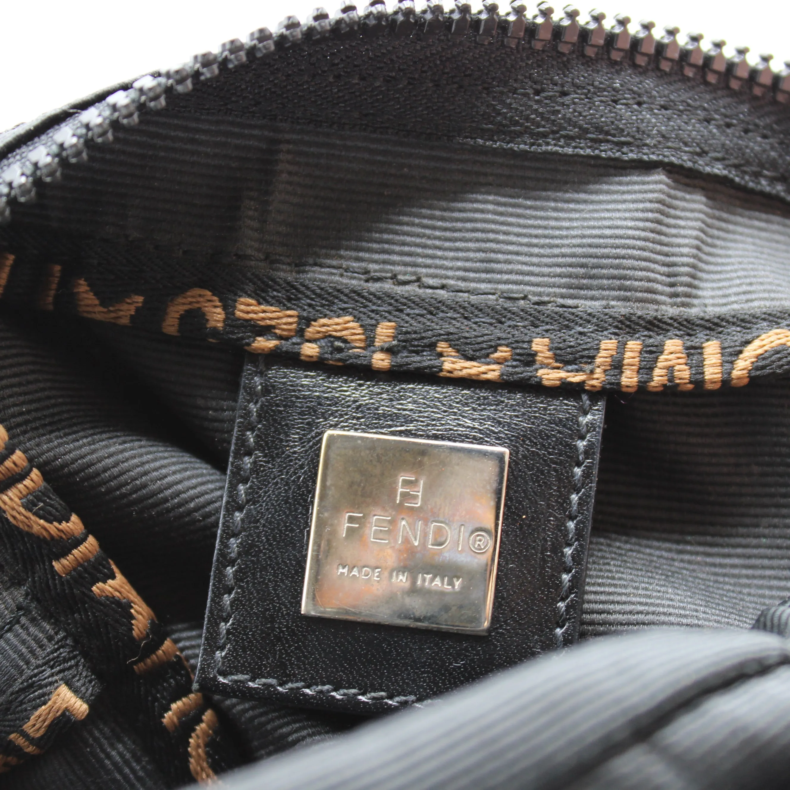 Fendi Black 1925 Roma Logo Crossbody Waist Bag