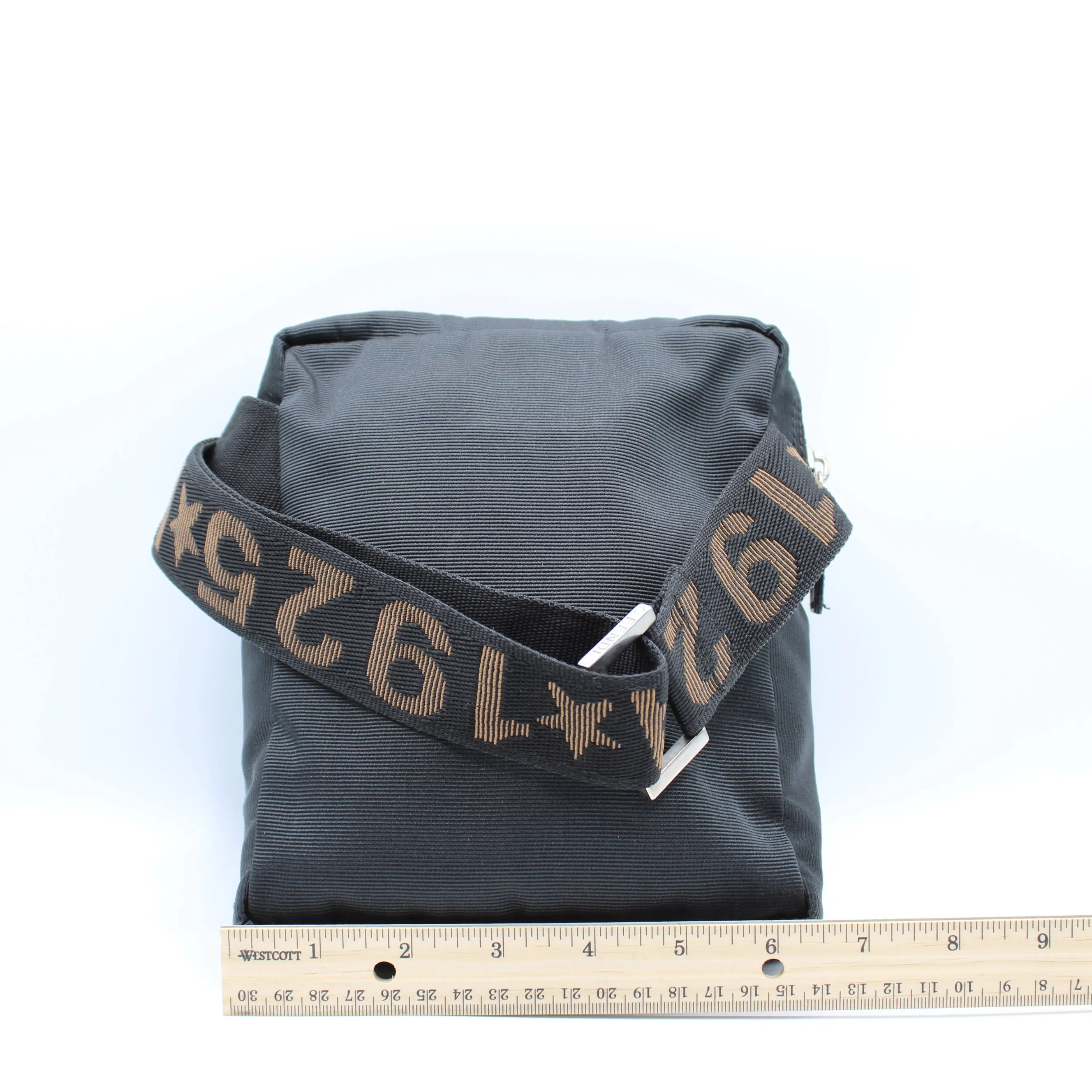 Fendi Black 1925 Roma Logo Crossbody Waist Bag