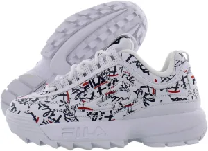 Fila Disruptor Ii Graffiti Womens Shoes Size 7.5, Color: White/Navy/Red-