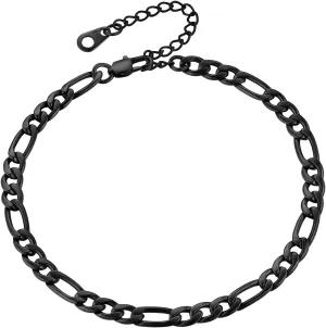 FindChic Stainless Steel Ankle Chain Bracelets for Women Cuban Curb/Figaro/Box Links Beach Foot Jewelry 8.5''-10.5'' Adjustable Anklet, with Jewelry Box