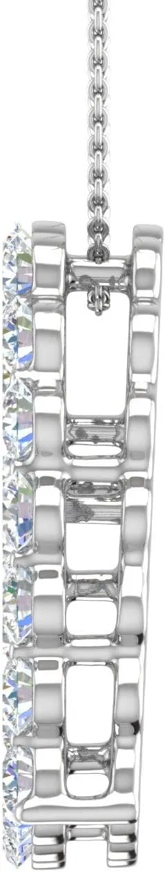 FINEROCK 1/4 to 1 Carat Diamond Heart Pendant Necklace in 14K Gold or in Platinum (Silver Chain Included) (I1-I2 Clarity)