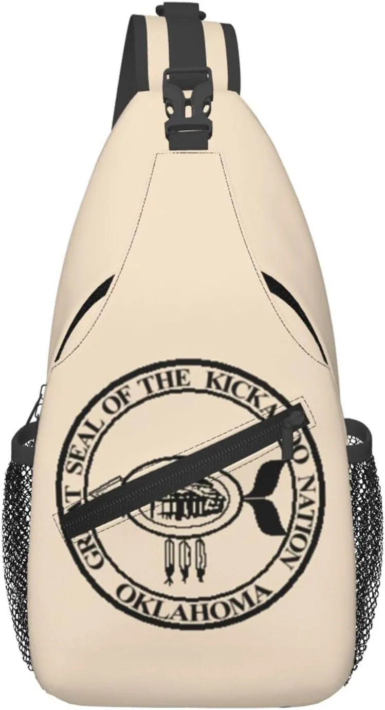 Flag Of The Kickapoo Nation Of Oklahoma Crossbody Bags For Women Men Chest Backpack Gym Shoulder Bag Travel Outdoor Sports Casual Crossbody Bags