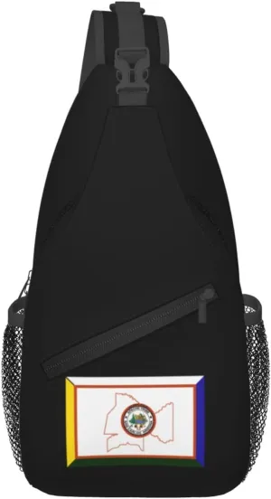 Flag Of The San Carlos Apache Tribe Crossbody Bags For Women Men Chest Backpack Gym Shoulder Bag Travel Outdoor Sports Casual Crossbody Bags