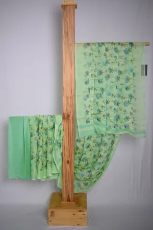 Floral Design Printed Crepe Saree