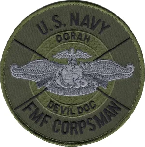 FMF Fleet Marine Force Corpsman Patch Devil Doc