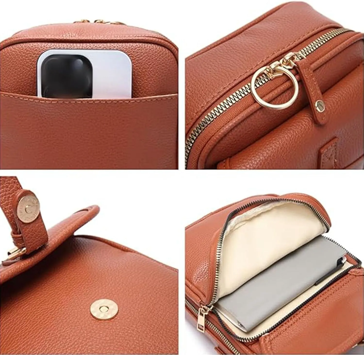 Forcipower Crossbody Leather Bags for Women, Urvashi Crossbody Bag, Vintage Leather Anti Theft Shoulder Bag