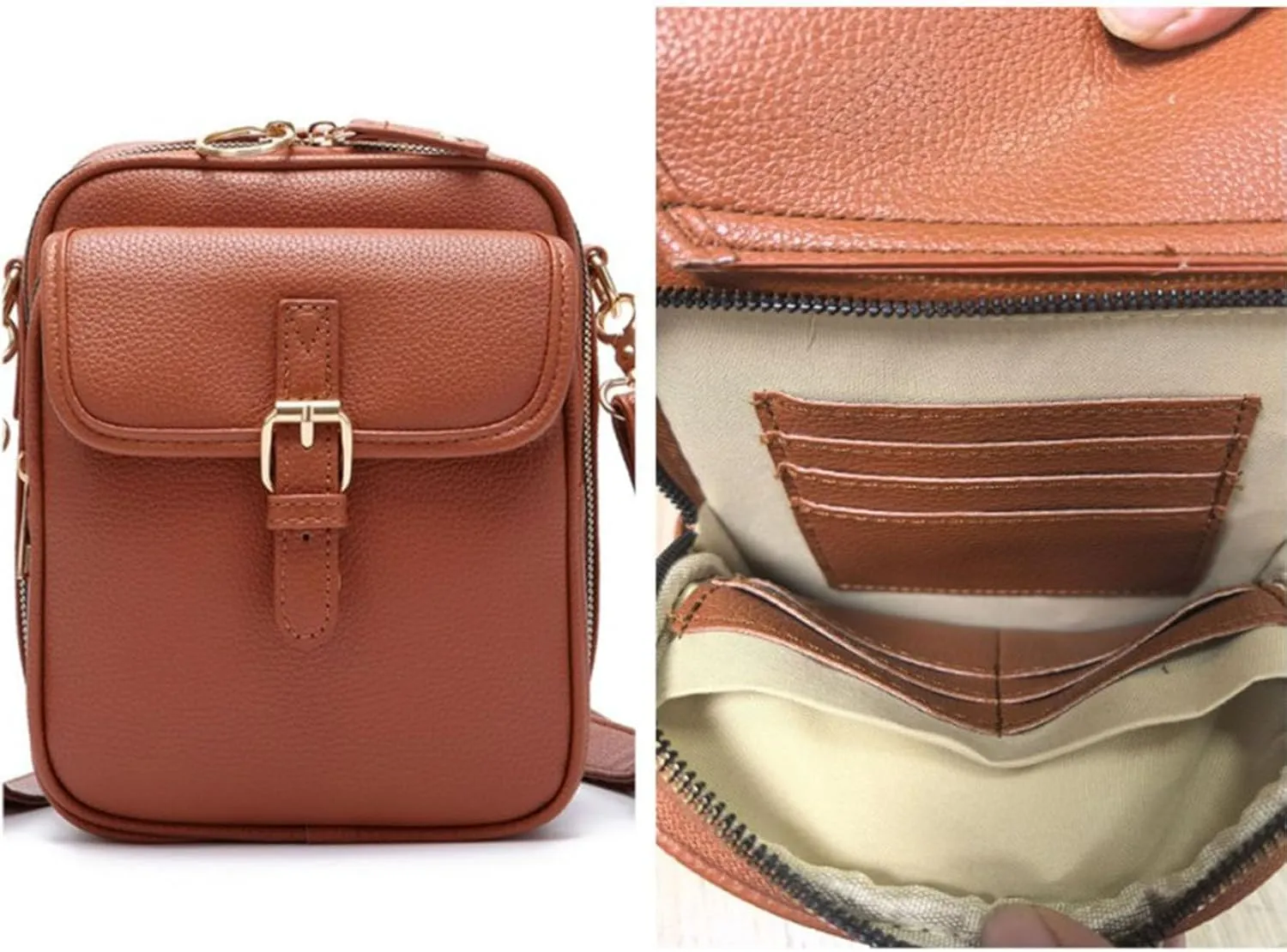 Forcipower Crossbody Leather Bags for Women, Urvashi Crossbody Bag, Vintage Leather Anti Theft Shoulder Bag
