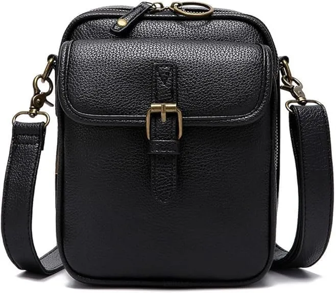 Forcipower Urvashi Crossbody Bag,Zealburst Crossbody Leather Bag,Vintage Double Layer Large Capacity Cross Body Bags