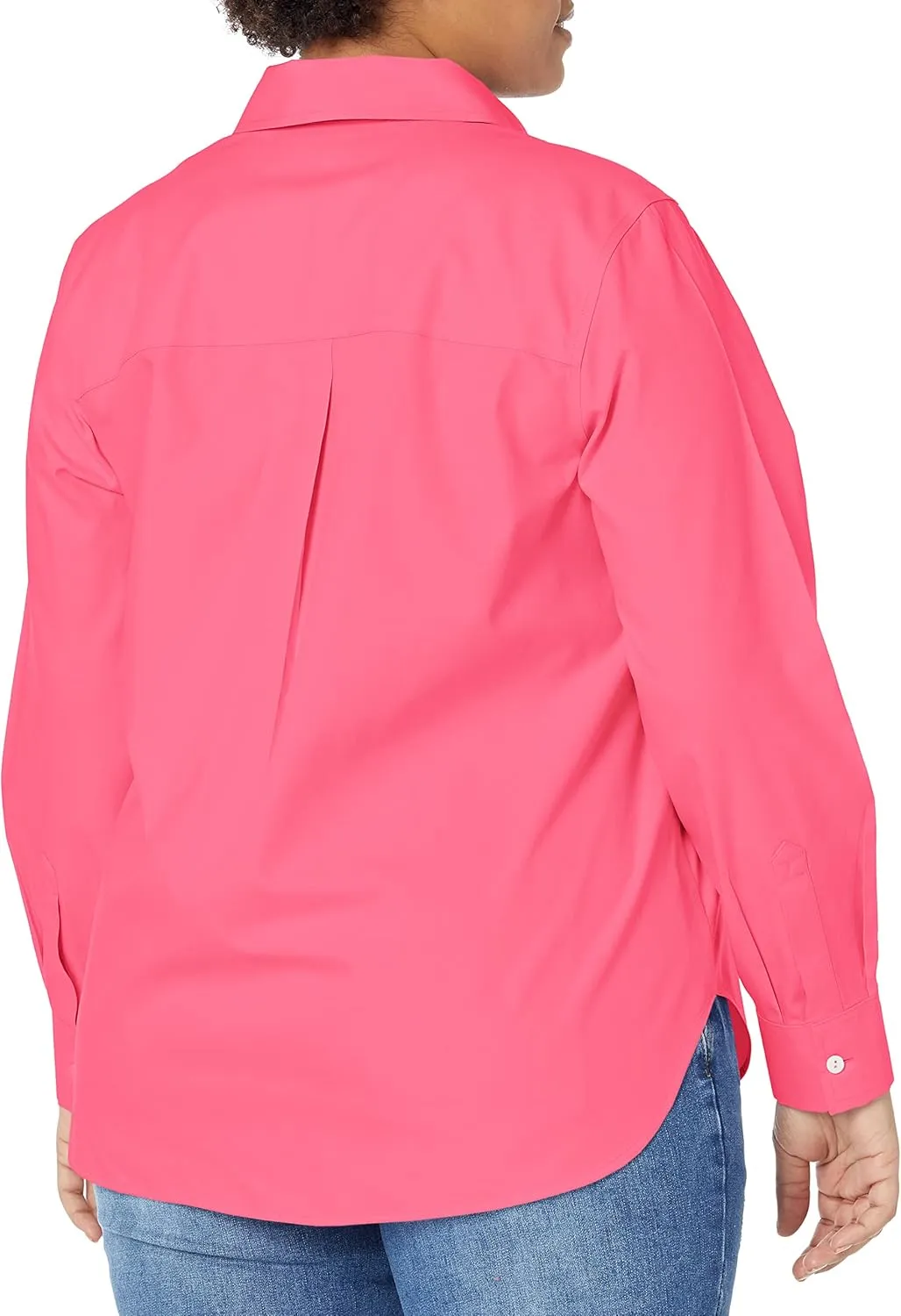 Foxcroft Women's Boyfriend Long Sleeve Solid Pinpoint Shirt