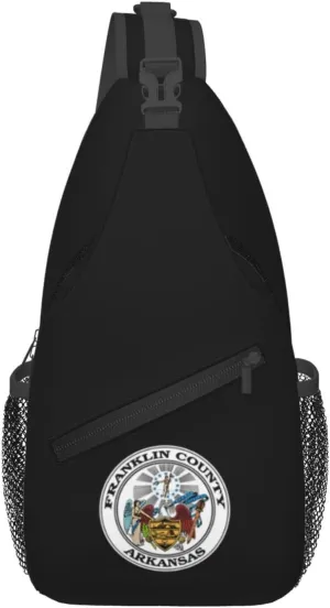 Franklin County, Arkansas Official Seal Crossbody Bags For Women Men Chest Backpack Gym Shoulder Bag Travel Outdoor Sports Casual Crossbody Bags