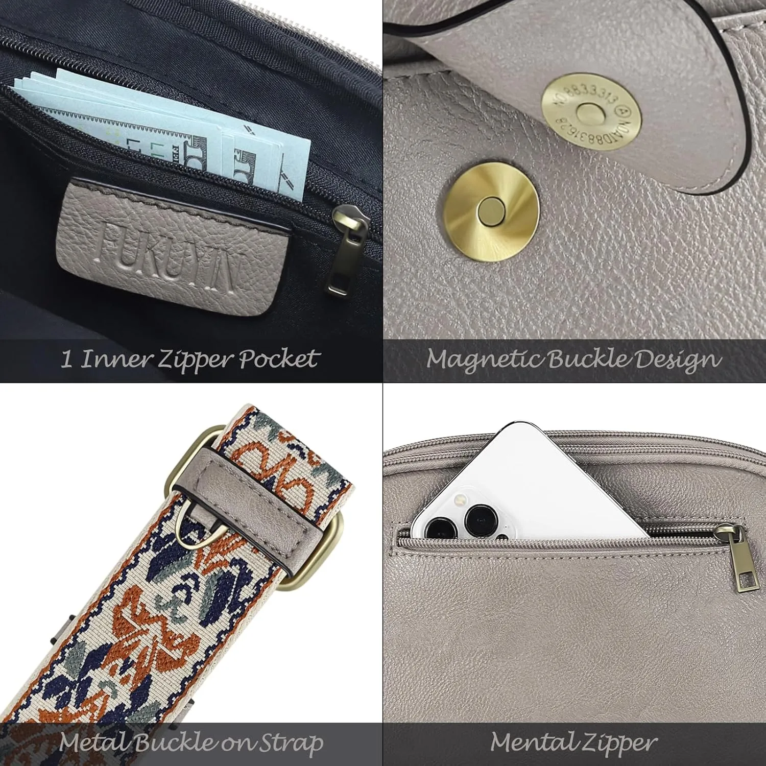 FUKUYIN Small Crossbody Bags for Women Vegan Leather Shoulder Purses Women's Crossbody Handbags