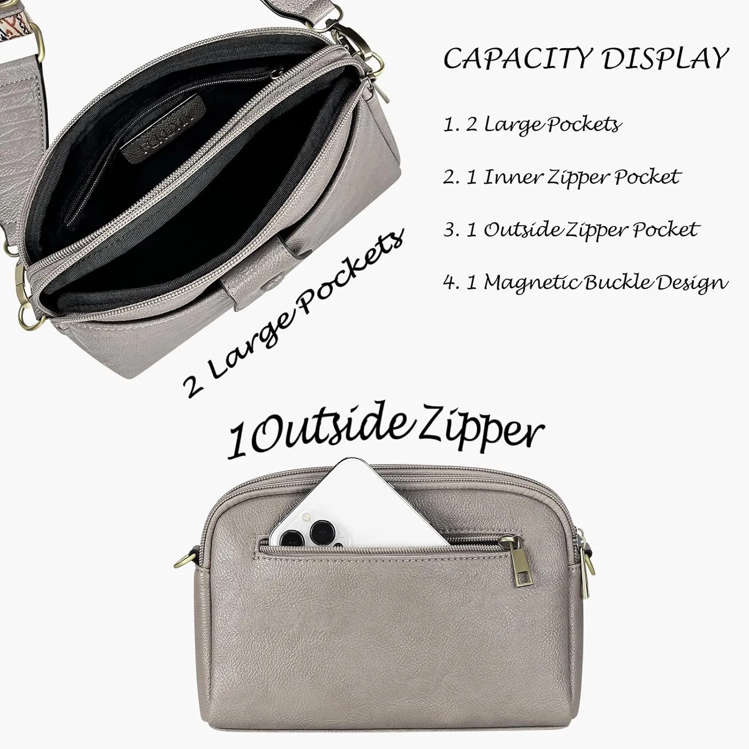 FUKUYIN Small Crossbody Bags for Women Vegan Leather Shoulder Purses Women's Crossbody Handbags