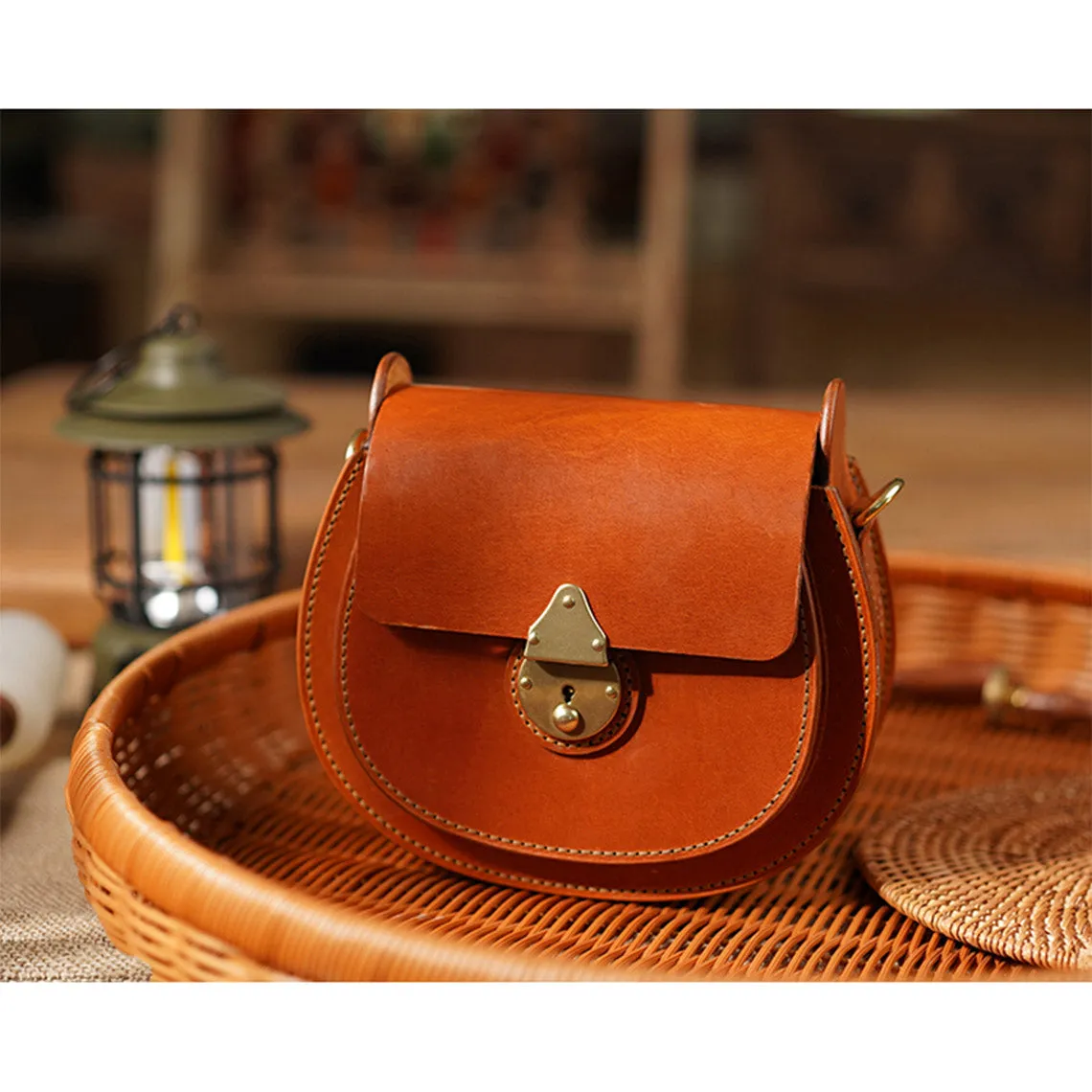 Full Grain Leather Classic Saddle Bag DIY Kit