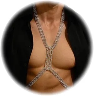 Full Rhinestone Harness Bra Body Chain for Men & Women - Sexy Bikini Crystal Bra Lingerie Festival Rave Waist Chain Body Accessories Jewelry