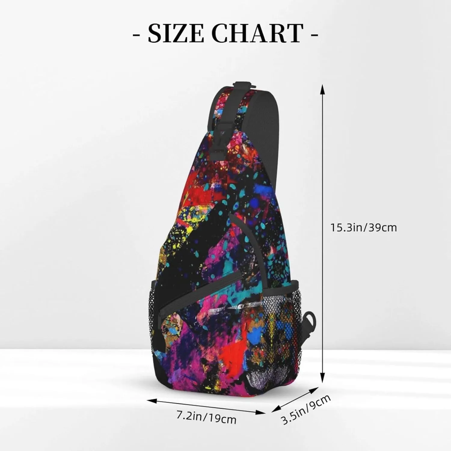 Funny Crossbody Bag Graffiti Shoulder Bag Backpack Cool Sling Bag Chest Casual Daypack for Outdoor