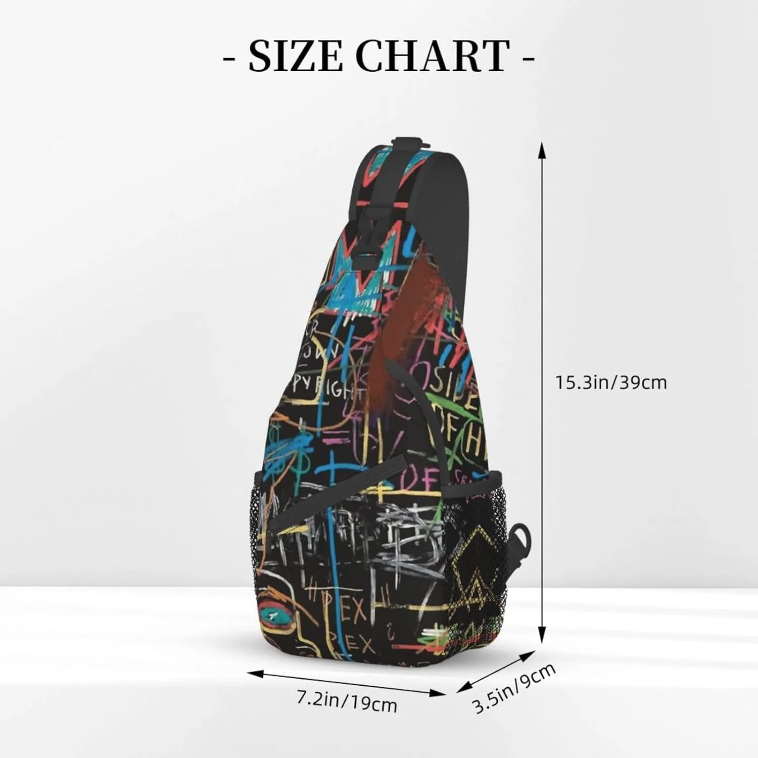 Funny Crossbody Bag Graffiti Shoulder Bag Backpack Cool Sling Bag Chest Casual Daypack for Outdoor