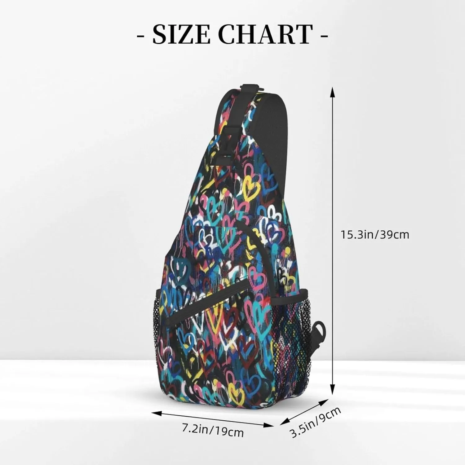 Funny Crossbody Bag Graffiti Shoulder Bag Backpack Cool Sling Bag Chest Casual Daypack for Outdoor