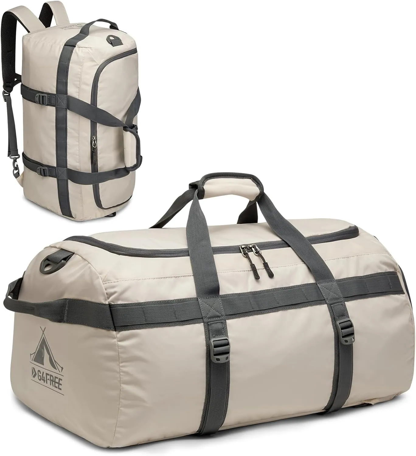 G4Free Gym Bag for Women Men 45L Duffle Backpack with Shoe Compartment Water Resistant Travel Weekender Bag