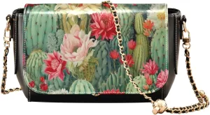 GAIGEO Arch Adorned with Flowers、 Leather Crossbody Purses for Women Trendy, Women's Shoulder Bag, Leather Crossbody Bag