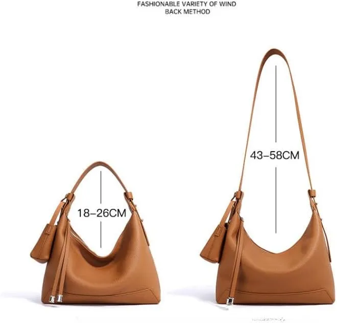 Genuine Leather Crossbody Bag for Women Handmade Top Grain Purse with Detachable Coin Purse Annual New