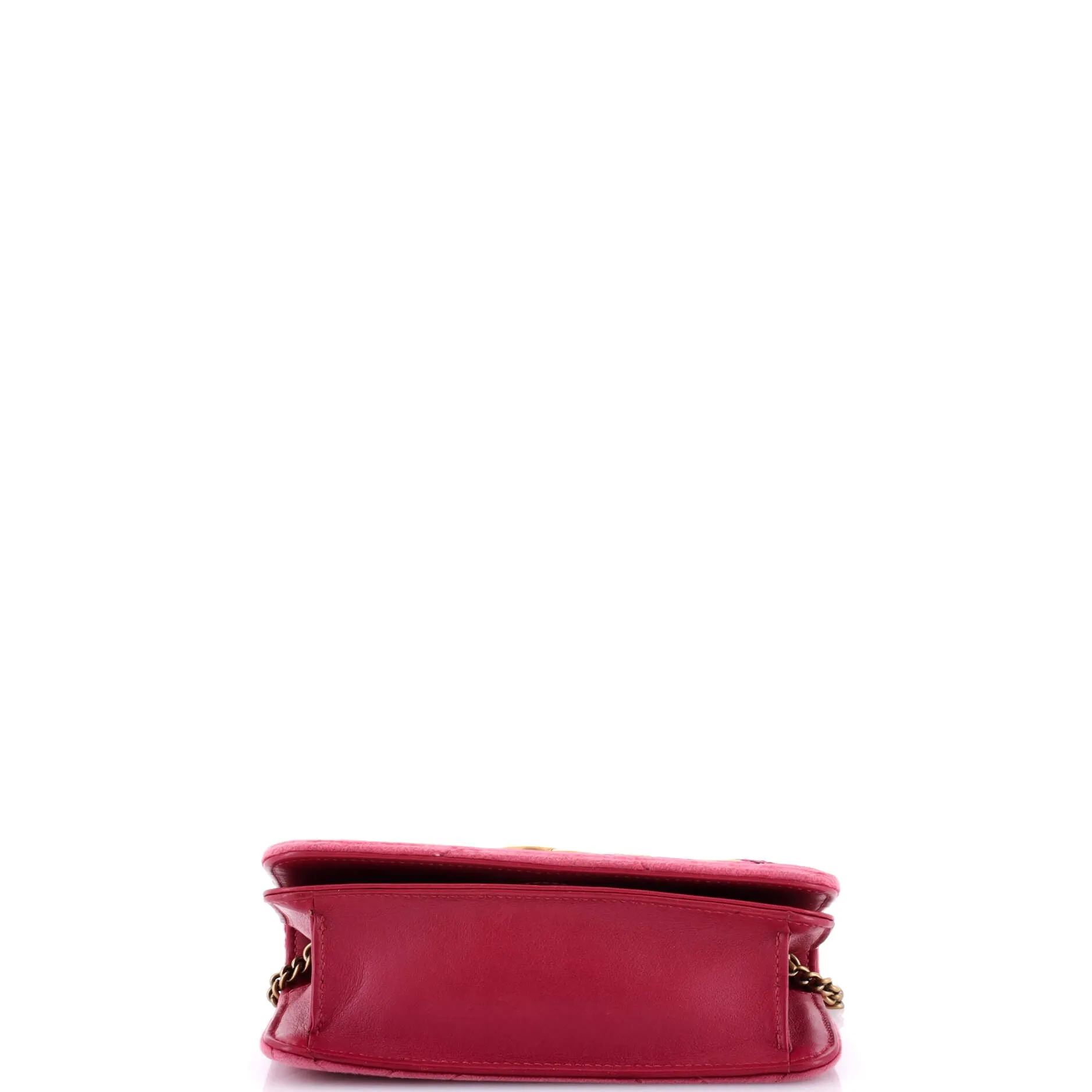 GG Marmont Chain Flap Bag Embroidered Matelasse Velvet Mini