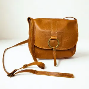 Gia SADDLE tan bag