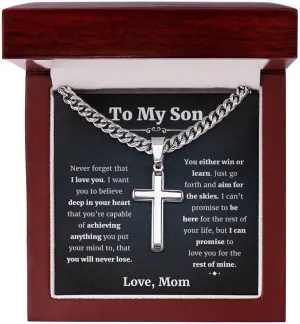 Gift for Men Necklace for Men Dad Husband Boyfriend Son Grandson Brother Nephew Uncle Brown Braided Leather Forever Linked Together Stainless Steel Engraved with Love You Forever Jewelry