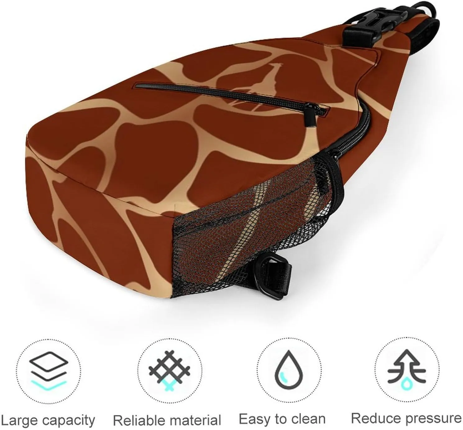 Giraffe Skin Versatile And Convenient Multipurpose Crossbody Bag - Perfect for Travel And Hiking