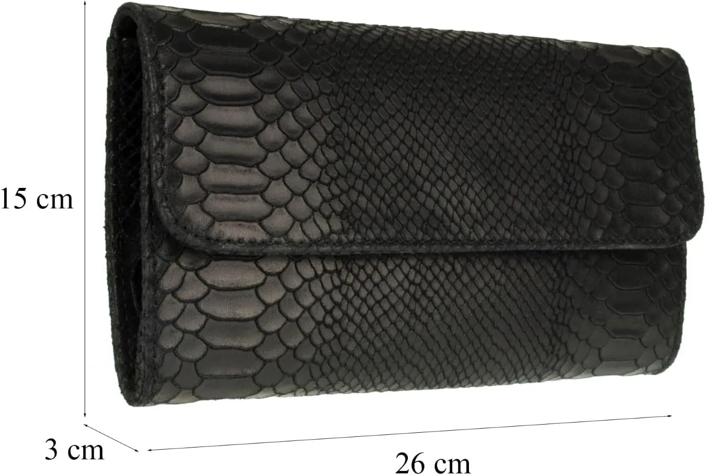 Girly HandBags Womens Italian Leather Snake Print Suede Clutch Bag
