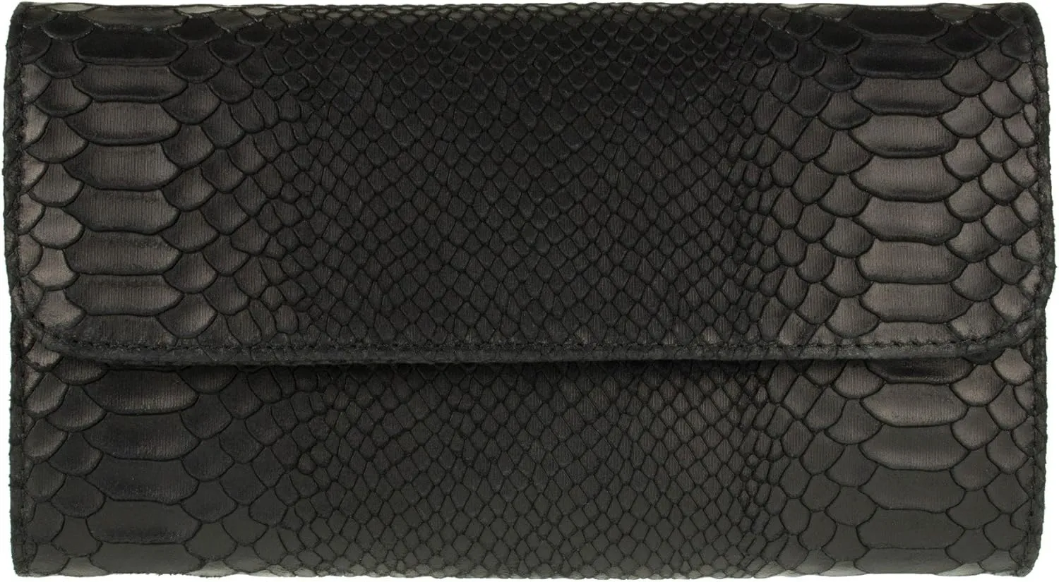 Girly HandBags Womens Italian Leather Snake Print Suede Clutch Bag