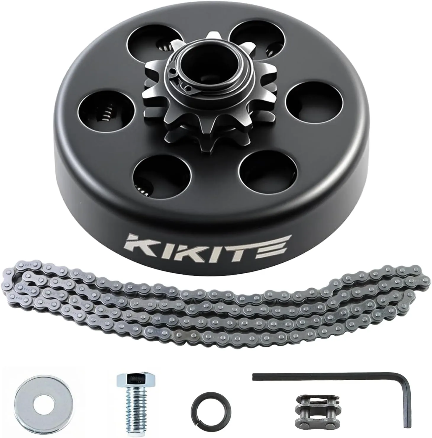 Go Kart Clutch 3/4" Bore 10 Tooth For 40/41/420 Chain, Minibike Chain Centrifugal Clutch 10T Fit 6.5HP