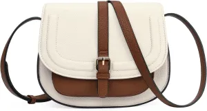 GOIACII Crossbody Bag for Women Saddle Shoulder Purse Ladies Boho Cross Body Handbag Vegan Leather