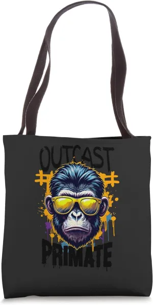 Gorilla Graffiti Style Outcast Primate Monkey Tote Bag